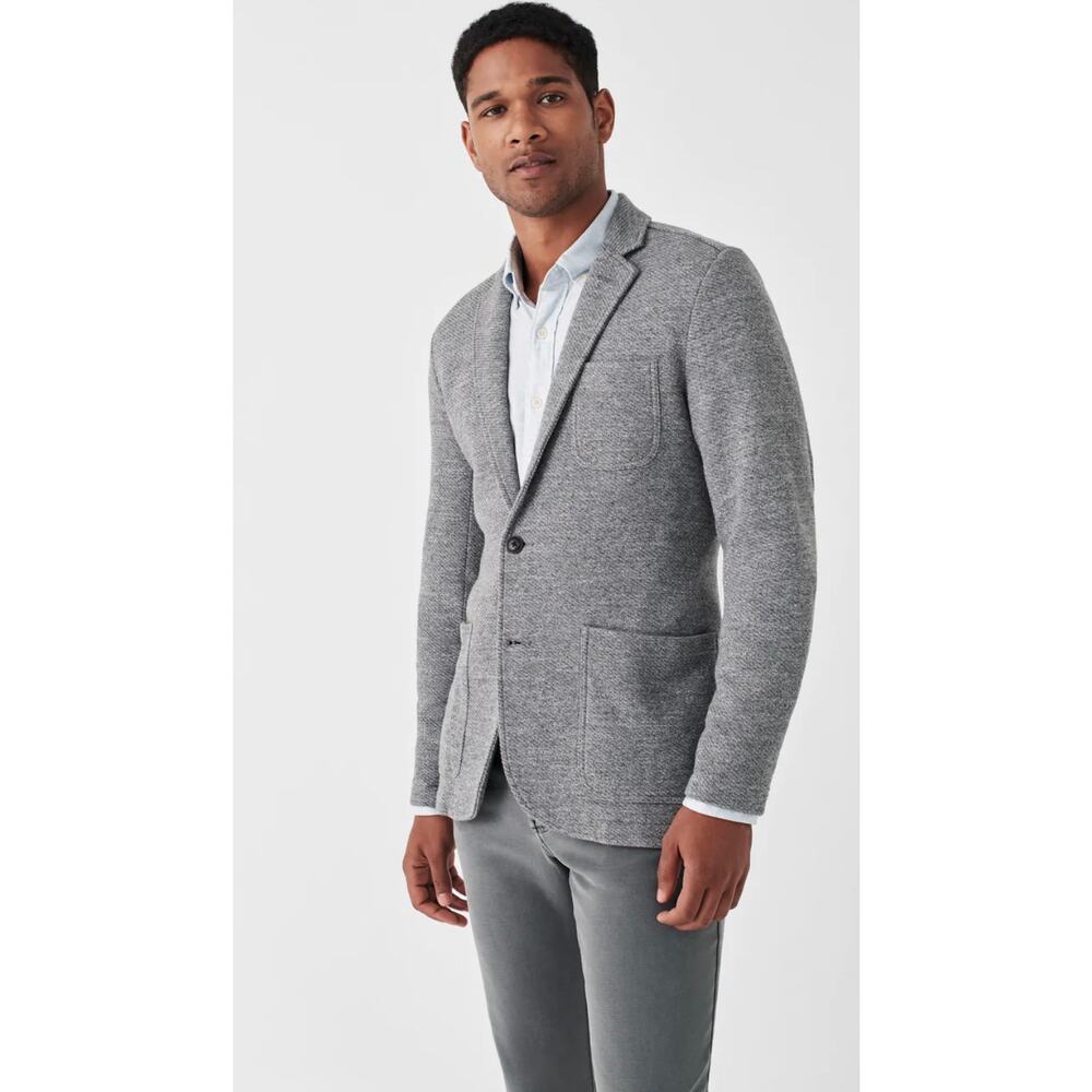 Faherty Grey The Inlet Blazer Knit 2 Button Jacket Mens XS Suiting Business